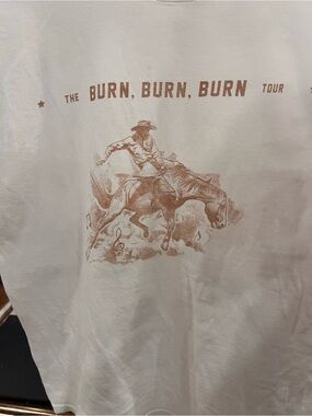 Zach Bryan 2023 'Burn, Burn, Burn' Tour Graphic Tee with Brown Rodeo Print